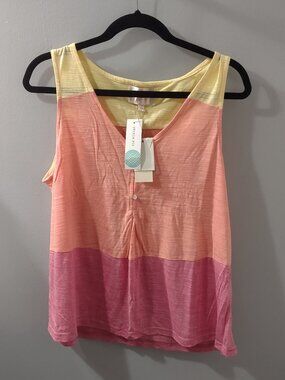 Skies are Blue NWT Sunset Colorblock Tank Top XL Stitch Fix